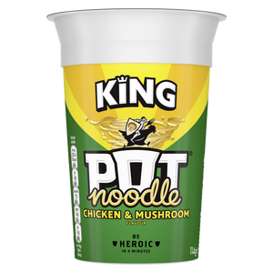 Pot Noodle King Chicken & Mushroom 12x114g [Regular Stock], Pot Noodle, Soups- HP Imports