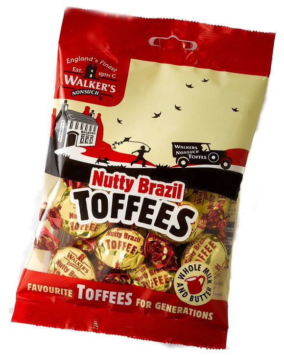 Walker's Brazil Nutty Toffee Bags 12x150g [Regular Stock], Walkers, Bagged Candy- HP Imports