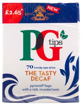 PG Tips Decaf (PM) 6x70s [Regular Stock], PG Tips, Drinks- HP Imports