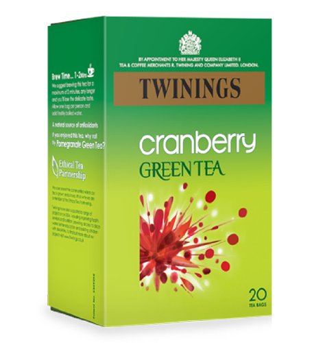 Twinings Green Tea with Cranberry Teabags 4x20's [Regular Stock], Twinings, Drinks- HP Imports