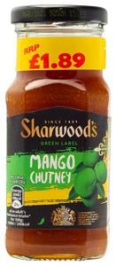 Sharwood's (Green Label) Mango Chutney jar (PM) 6x227g [Regular Stock], Sharwood's, Table Sauces- HP Imports
