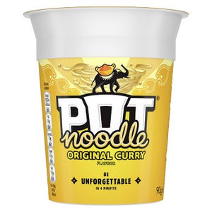 Pot Noodle Original Curry Standard 12x90g [Regular Stock], Pot Noodle, Soups- HP Imports