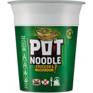 Pot Noodle Chicken & Mushroom 12x90g [Regular Stock], Pot Noodle, Soups- HP Imports