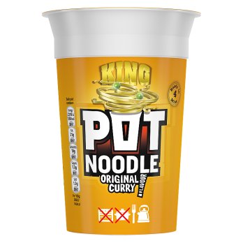 Pot Noodle King Original Curry 12x114g [Regular Stock], Pot Noodle, Soups- HP Imports