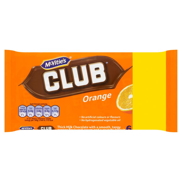 McVities Club Orange 6PK 12x22g [Regular Stock], McVitie's, Biscuits/Crackers- HP Imports