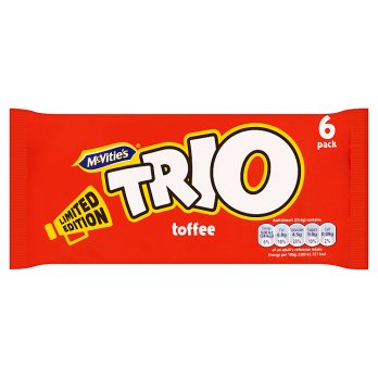 McVitie's Trio Toffee 30x6 Bars (138g) [Regular Stock], McVitie's, Biscuits/Crackers- HP Imports