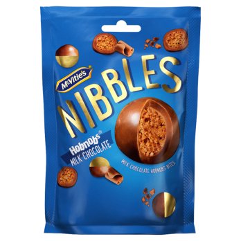 McVitie's Nibbles Milk Chocolate Hobnobs Bites 7x120g [Regular Stock], Cadbury, Biscuits/Crackers- HP Imports