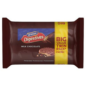 McVitie's Digestives Milk Chocolate 2x6x316g [Regular Stock], Cadbury, Biscuits/Crackers- HP Imports