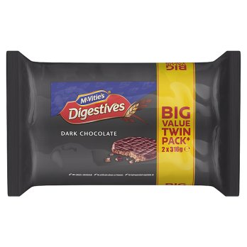 McVitie's Digestives Dark Chocolate 6x2x316g [Regular Stock], McVitie's, Biscuits/Crackers- HP Imports