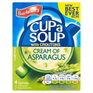 Batchelors Cup a Soup Cream of Asparagus with Croutons 4PK 9x117g [Regular Stock], Batchelors, Soups- HP Imports