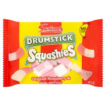 Swizzels Drumstick Squashies Original Raspberry & Milk Flavour 24x45g [Regular Stock], Swizzels, Bagged Candy- HP Imports