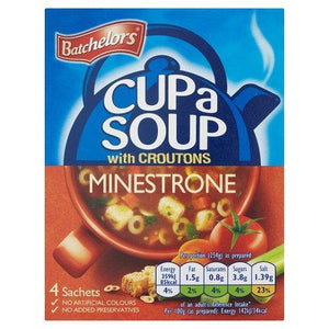 Batchelors Cup A Soup Minestrone With Croutons 4PK 9x94g [Regular Stock], Batchelors, Soups- HP Imports