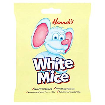 Hannah's White Mice Standard Bag 24s [Regular Stock], Hannah's, Bulk Candy- HP Imports