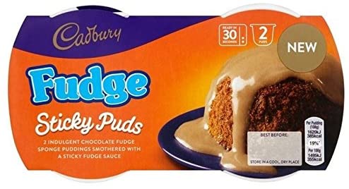 Cadbury Fudge Sticky Puds 4PK 2x95g [Regular Stock]