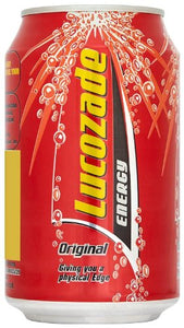 Lucozade Original Energy Cans 24x330ml [Regular Stock], Lucozade, Pop Cans- HP Imports