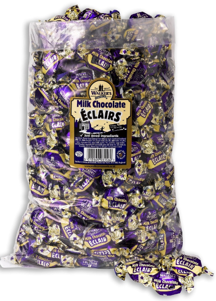 Walker's Milk Chocolate Eclairs 2.5kg [Regular Stock], Walkers, Bulk Candy- HP Imports