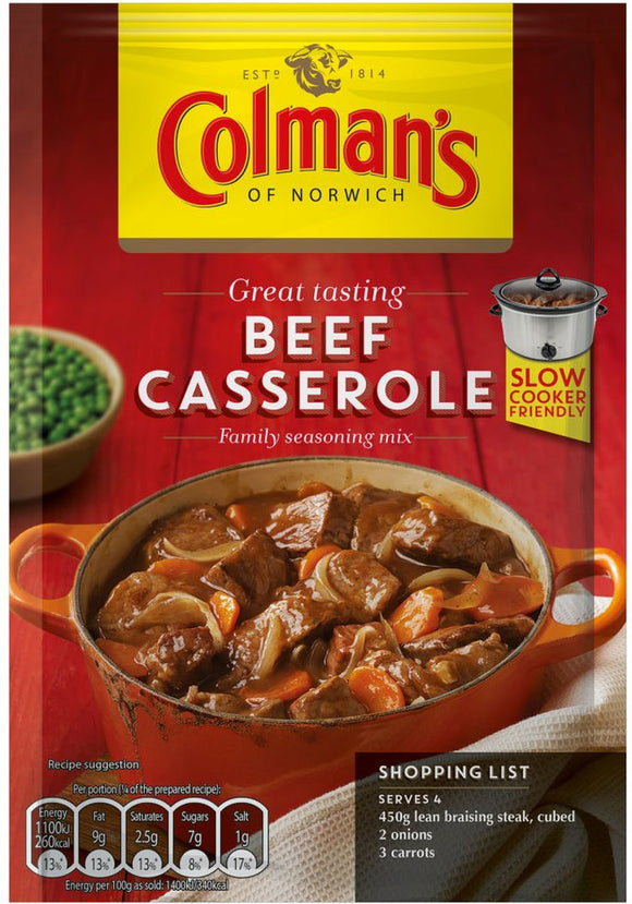 Colman's Beef Casserole Mix 10x40g [Regular Stock], Colman's, Cooking Aids/Sauces/Mixes- HP Imports