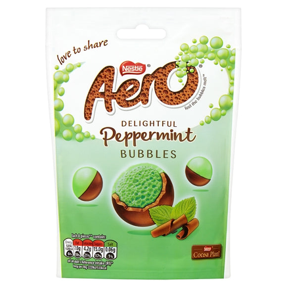 Nestle Aero Peppermint Bubbles Pouch 8x102g [Regular Stock], Nestle, Chocolate Bar/Bag- HP Imports