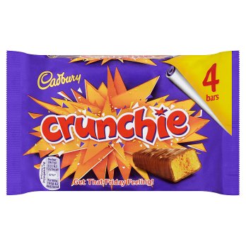 Cadbury Crunchie Chocolate Bar 4PK 10x104.4g [Regular Stock], Cadbury, Chocolate Bar/Bag- HP Imports