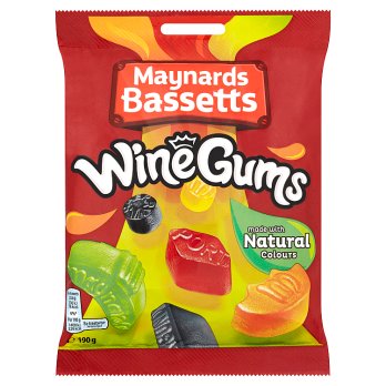 Maynards Bassetts Wine Gums Bags 12x190g [Regular Stock], Maynards Bassetts, Bagged Candy- HP Imports