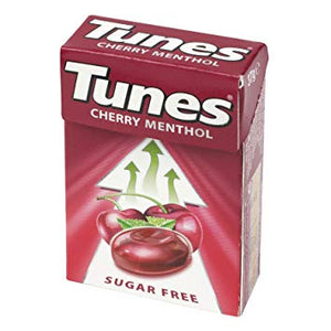 Tunes Cherry Menthol Sugar Free 24x37g [Regular Stock], Tunes, Bagged Candy- HP Imports