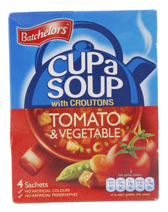 Batchelors Cup A Soup Tomato & Vegetable 4PK 9x104g [Regular Stock], Batchelors, Soups- HP Imports