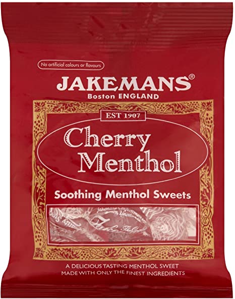 Jakeman's Cherry Menthol Sweets 10x100g [Regular Stock]