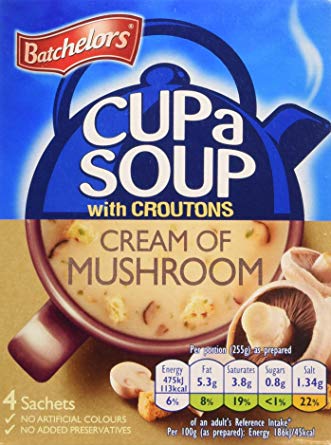 Batchelors Cup a Soup Mushroom 4PK 9x99g [Regular Stock], Batchelors, Soups- HP Imports