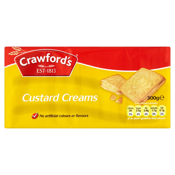 Crawford Custard Creams 12x150g [Regular Stock], Crawford, Biscuits/Crackers- HP Imports