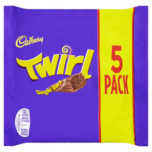 Cadbury Twirl 5PK 20x107.5g [Regular Stock], Cadbury, Chocolate Bar/Bag- HP Imports