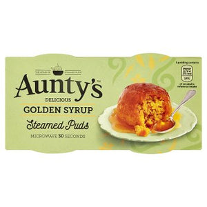 Aunty's Golden Syrup Pudding 6PK 2x95g [Regular Stock], Aunty's, Desserts- HP Imports