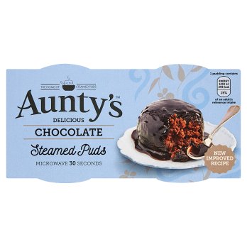 Aunty's Delicious Chocolate Steamed Puds 6PK 2x95g [Regular Stock], Aunty's, Desserts- HP Imports