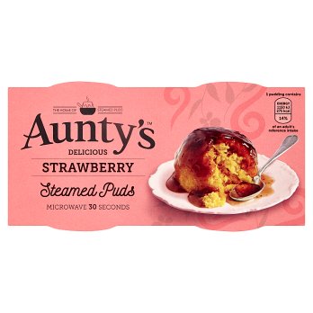 Aunty's Strawberry Steamed Pudding 6PK 2x95g [Regular Stock], Aunty's, Desserts- HP Imports