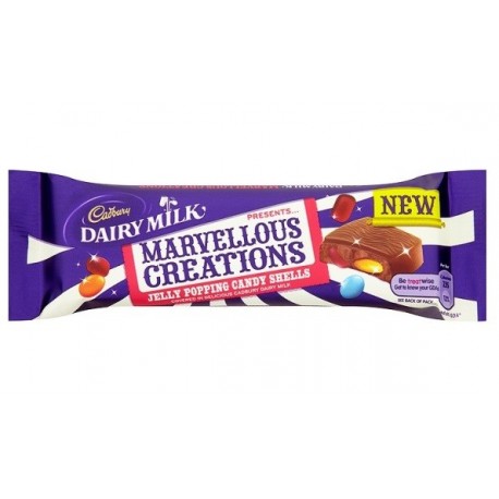 Cadbury Dairy Milk Marvelous Creations Jelly Popping Candy 24x47g [Regular Stock], Cadbury, Chocolate Bar/Bag- HP Imports