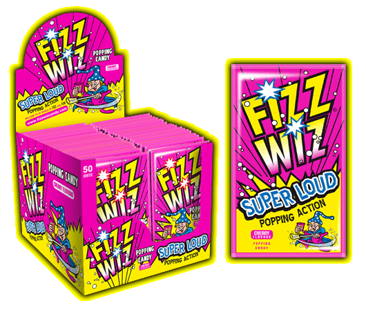 Fizz Wizz Popping Candy Cherry (50's) [Regular Stock], Fizz Wizz, Bagged Candy- HP Imports