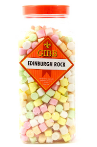 Gibb's Edinburgh Rock Jar 2kg [Regular Stock], Gibb's Edinburgh, Bulk Candy- HP Imports