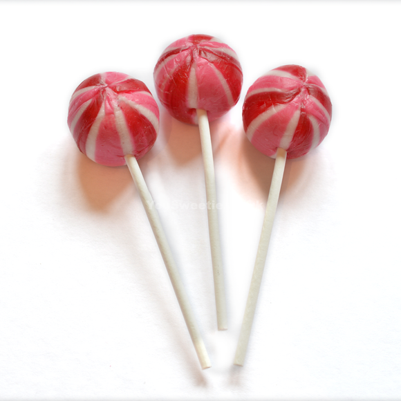 Gourmet Lollipop Co Raspberry Lollipops 70s [Regular Stock], Gourmet Lollipop Co., Bagged Candy- HP Imports