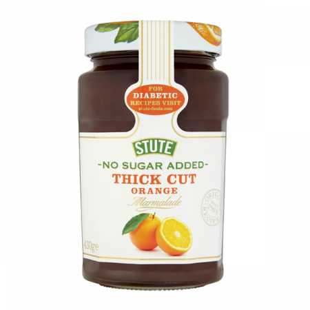 Stute No Sugar Added Thick Cut Orange Marmalade 6x430g [Regular Stock], Stute, Jams/Marmalade/Spread- HP Imports