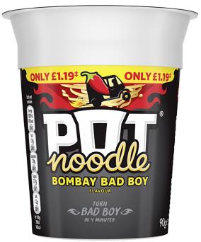 Pot Noodle Bombay Bad Boy PM 12x90g [Regular Stock], Pot Noodle, Soups- HP Imports