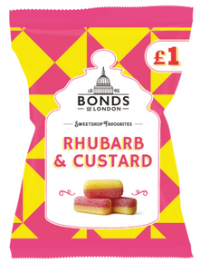 Bonds Rhubarb & Custard (PM) Share Bags 12x150g [Regular Stock], Bonds, Bagged Candy- HP Imports