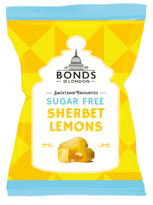 Bonds Sugar Free Sherbet Lemons Share Bags 12x100g [Regular Stock], Bonds, Bagged Candy- HP Imports