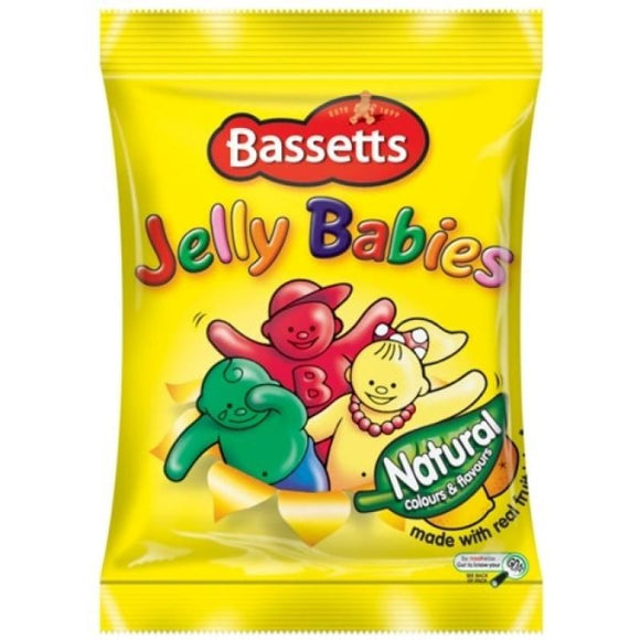 Maynards Bassetts Jelly Babies Bags 12x190g [Regular Stock], Maynards Bassetts, Bagged Candy- HP Imports