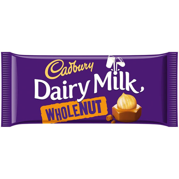 Cadbury Dairy Milk Wholenut 14x200g [Regular Stock], Cadbury, Chocolate Bar/Bag- HP Imports