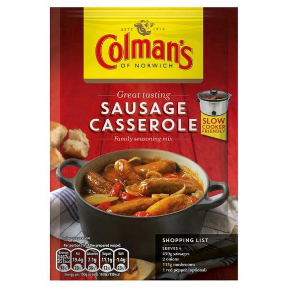 Colman's Sausage Casserole Mix (PM) 10x39g [Regular Stock], Colman's, Cooking Aids/Sauces/Mixes- HP Imports