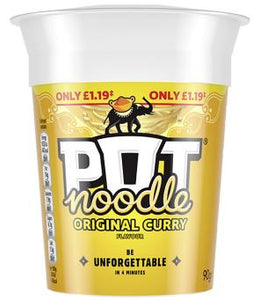 Pot Noodle Original Curry Standard (PM) 12x90g [Regular Stock], Pot Noodle, Soups- HP Imports