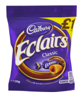 Cadbury Chocolate Eclairs (PM) 12x130g (PM) [Regular Stock], Cadbury, Chocolate Bar/Bag- HP Imports