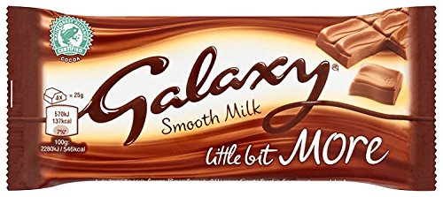 Mars Galaxy Smooth Milk 'Little Bit More' 24x75g [Regular Stock], Mars, Chocolate Bar/Bag- HP Imports