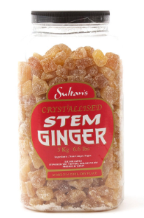 Sultans Crystalized Stem Ginger Jar 3kg [Regular Stock], Sultans, Bulk Candy- HP Imports