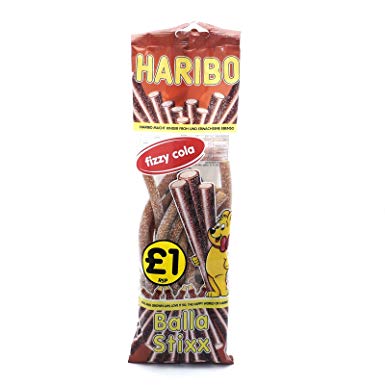 Haribo Balla Fizzy Cola Stixx (PM) 12x140g [Regular Stock], Haribo, Bagged Candy- HP Imports