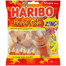 Haribo Happy Cola Zing (Fizzy Cola) 12x140gm [Regular Stock], Haribo, Bagged Candy- HP Imports